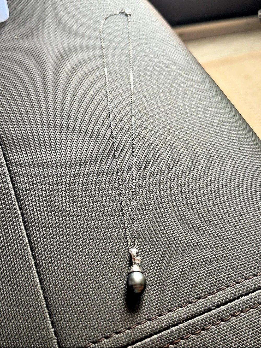 Cultured Tahitian Pearl Sterling Silver Pendant Necklace 18” Chain #620
